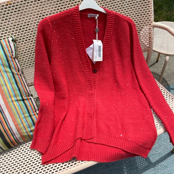 NWT Bruno Manetti Sequined Cardigan Sz. 44 Italian - Picture 13 of 16